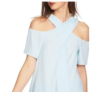 1.State Cross Neck Cold Shoulder Top